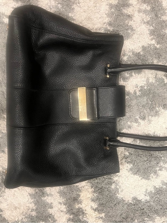 Michael Kors Handbags - Michael Kors Black Leather Shoulder Tote with Gold Hardware